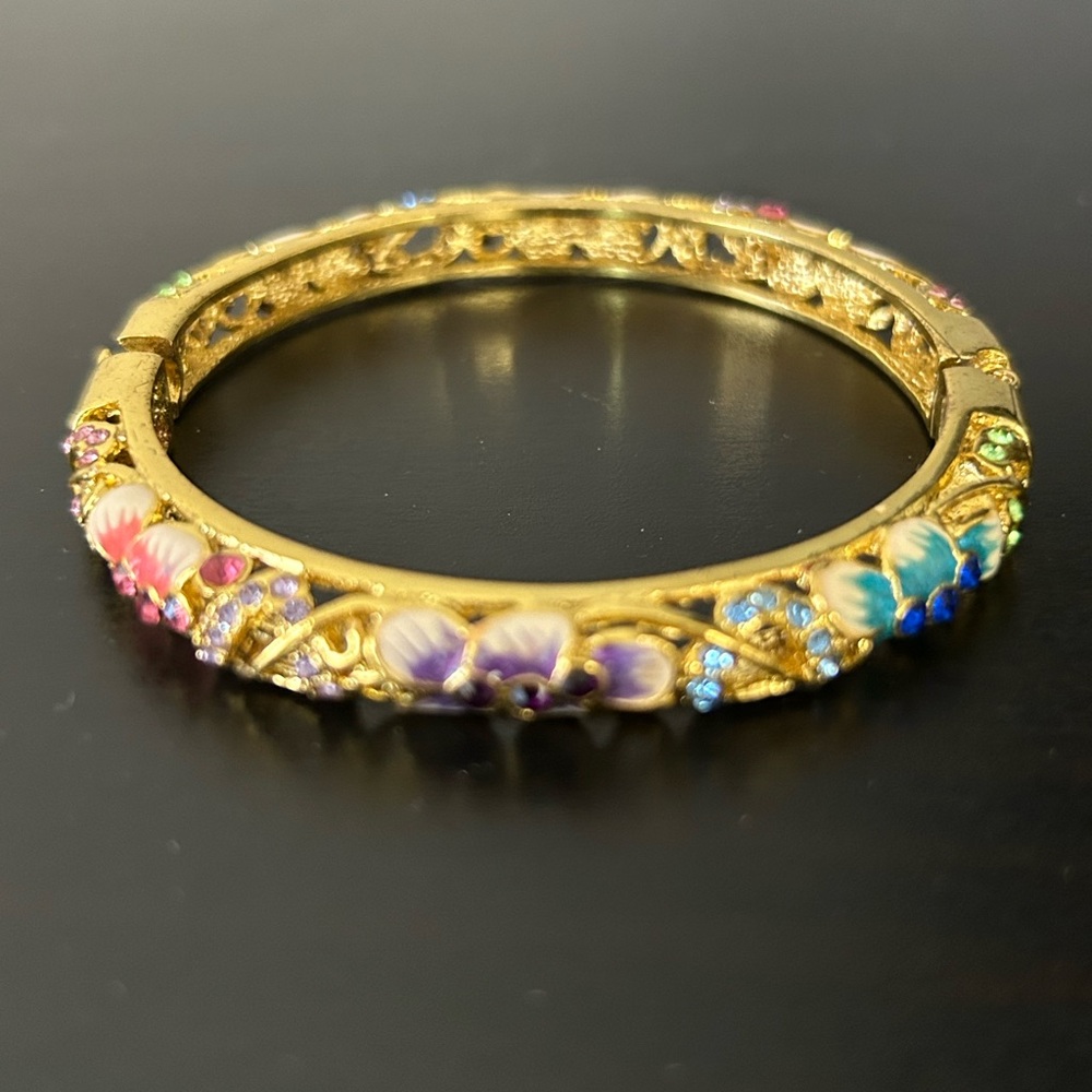 Elegant Gold Bangle Bracelet from Singapore